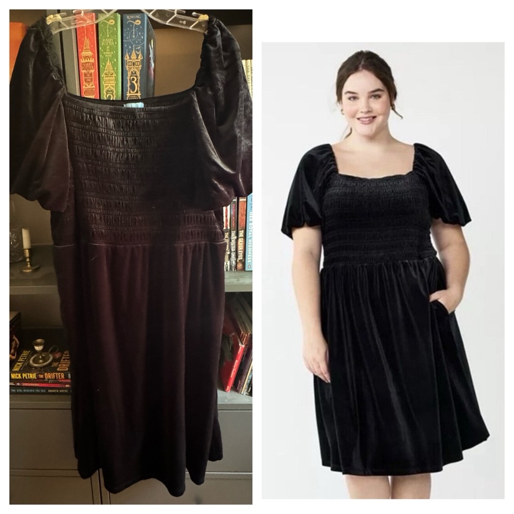 NWOT Draper James RSVP Black Velvet Dress 2x